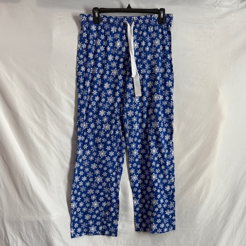 George Blue and White Snowflake Pajama Pants MM101